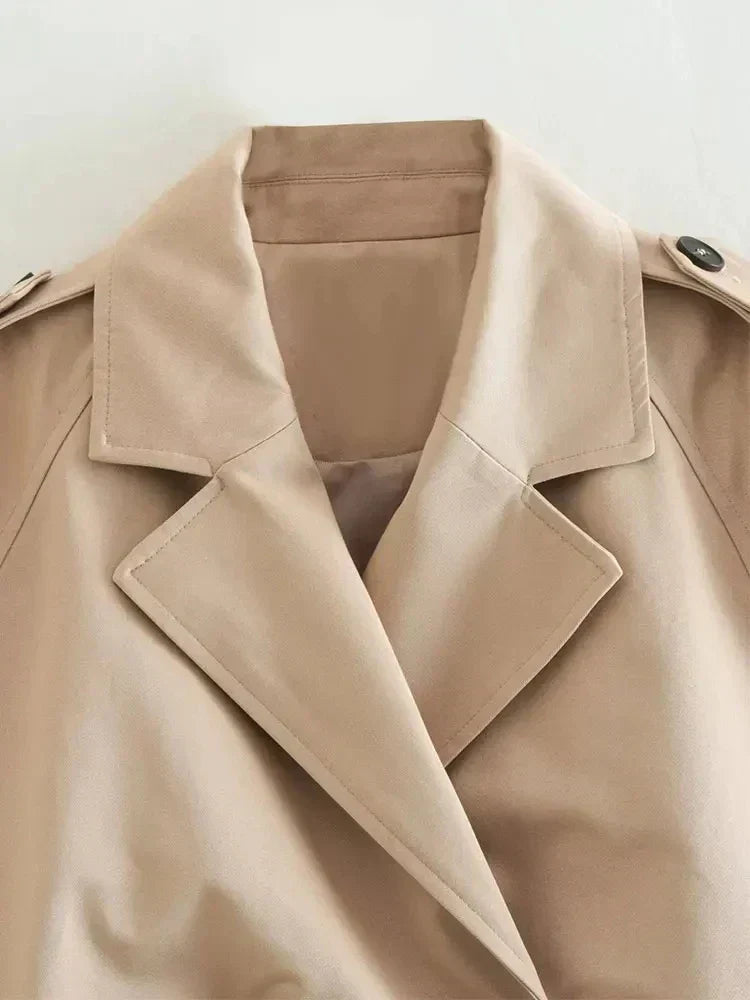 Stylish Cropped Trench Coat